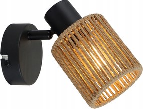 Skandináv stílusú Arila zsinór lámpabúra fali lámpa hálószobába, éjjeli szekrény fölé