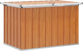 vidaXL Kültéri Tároló Doboz faszínű 109 x 67 x 65 cm Horganyzott Acél
