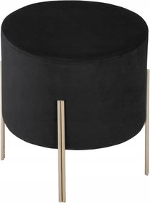 Kerek Kárpitozott Szék Fekete Bársony 33cm