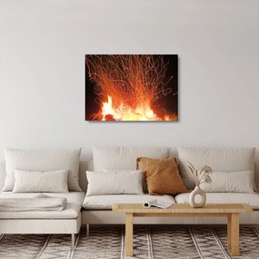 A tűz képe (üvegen) (70x50 cm)