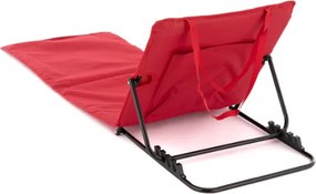 Párnázott strandszőnyeg háttámlával piros összecsukható