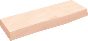 vidaXL kezeletlen tömör tölgyfa fali polc 60x20x6 cm