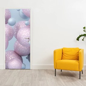 Fotótapéta ajtóra - Pasztell golyók (95x205cm)