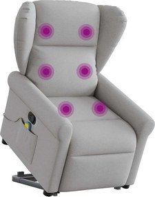 vidaXL Álló masszázsfotel felhőszürke szövet