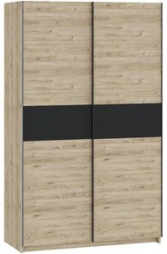 BERNO 120 cm. Gardróbszekrény Tölgy/Antracit Színben