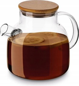 Boroszilikát kancsó spirállal hideg és meleg italokhoz 1,3L