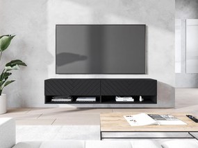 Függesztett TV szekrény Adenuk 140 MDF (fekete grafit + halcsont fekete) . 1106322