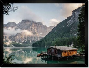 Poszterek keretben 40x30 Tájkép hegyekkel Házikó