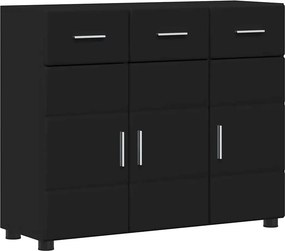 vidaXL Széf polcokkal FLORIN Fekete 88,5 x 30,5 x 73 cm Faanyag