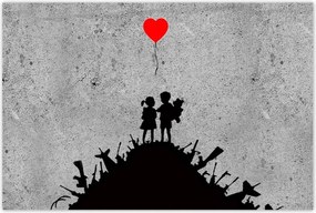 Poszterek 120x80 Gyerekek egy halom fegyveren