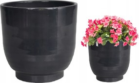 Kerámia virágcserép 15 cm gránit színű, klasszikus, lábon álló, divatos beltéri