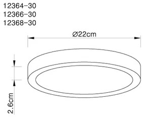Globo 12368-30 - LUCENA LED mennyezeti lámpa LED/28W/230V