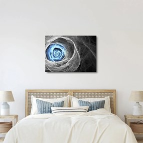 Kép - Absztrakt rózsa kék (70x50 cm)