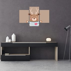 Kép - Szarvas csíkos ingben (90x60 cm)