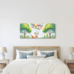 Kép – Boldog róka (120x50 cm)
