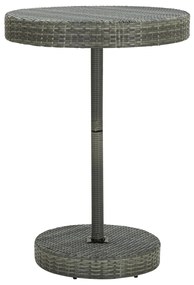 vidaXL szürke polyrattan kerti asztal 75,5 x 106 cm