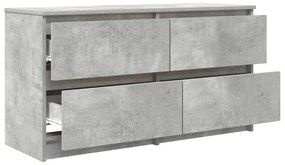 betonszürke szerelt fa TV-szekrény 100x35x54 cm