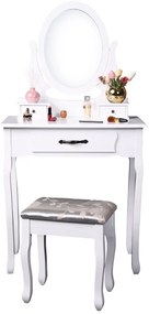 Dekoratív asztal székkel LINET NEW, fehér