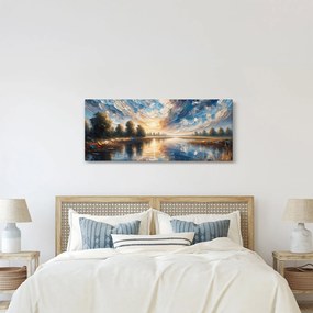 Kép - Napfestmény a víz felett (120x50 cm)