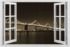 Poszterek 90x60 Híd az éjszakában szépia