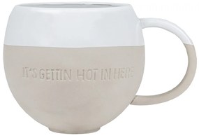 Bézs kerámia bögre "IT'S GETTIN"