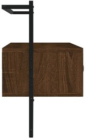 barna tölgyszínű szerelt fa fali TV szekrény 100,5 x 30 x 51 cm