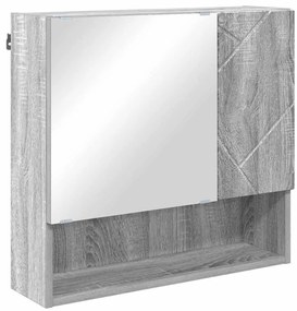 Fürdőszoba bútor szett 4 pcs Szürke sonoma 61 x 35 x 64 cm