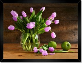 Poszterek keretben 40x30 Lila tulipánok