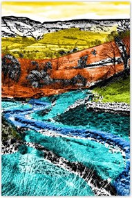 Poszterek 60x90 Tájkép képregény stílusban