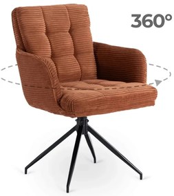 Forgó Étkező/Tárgyaló Fotel Rozsdabarna Színben.