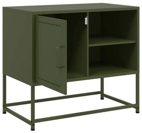olívazöld acél TV-szekrény 68 x 39 x 60,5 cm
