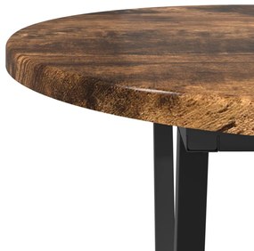 Kávézóasztal Füstölt Tölgy 80x40x40,5 cm Iparilag Kezelt Fa és Fém