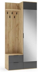 Garner előszobafal, arany tölgy / antracit