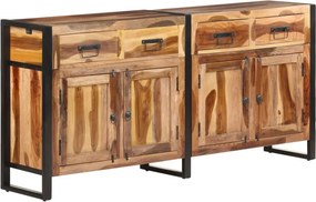 vidaXL tömör akácfa tálalószekrény mézszínű felülettel 172x35x80 cm