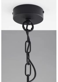 Jupiter 2106- láncon függő csillár ARTHUR 3xE27/15W/230V fekete/narancssárga/márvány dekor