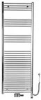 ALYA fürdőszobai radiátor egyenes 600x1118 mm, középső bekötés, króm (1145-10)