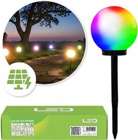 Napelemes LED-es Kerti Lámpa Földi Fehér Gömb 20cm Rgb Golyó Színes