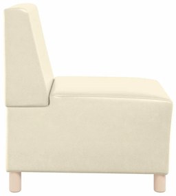 krémszínű műbőr kanapéfotel 55 cm