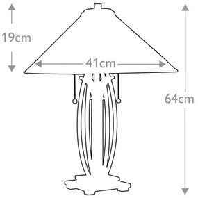 Elstead QZ-ASHEVILLE-TL - Tiffany ASHEVILLE asztali lámpa 2xE27/60W/230V