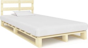 vidaXL tömör fenyőfa raklap ágykeret 120 x 200 cm