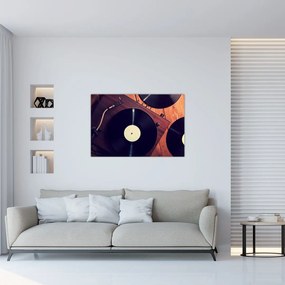 Gramofon lemezek képe (90x60 cm)