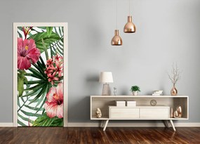 Poszter tapéta ajtóra Hawaii mintás 75x205 cm