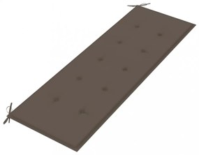 tömör tíkfa Batavia pad tópszínű párnával 150 cm