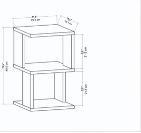 ZUNA éjjeliszekrény antracit