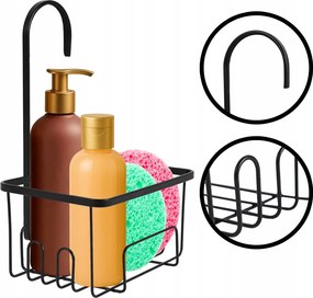 Akkumulátoros Polc Fekete Fürdőszobai Apróságok Tárolására