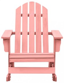 rózsaszín tömör fenyőfa kerti Adirondack hintaszék