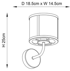 Endon 106003 - HOPTON fali lámpatest 1xE14/7W/230V fényes króm