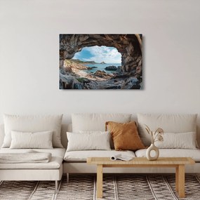 Kép - Barlang a tenger mellett (90x60 cm)