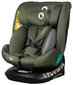 Lionelo - Forgatható autósülés bázissal BASTIAAN ONE i-Size 40-150 cm Olívazöld