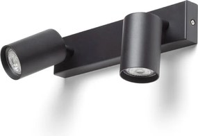 RENDL DUDE II přisazená černá 230V LED GU10 2x9W